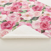 Romantische Rozen Bloemen Sherpa Deken (3/4)