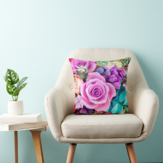 Romantische rozen bloemen tuin kussen