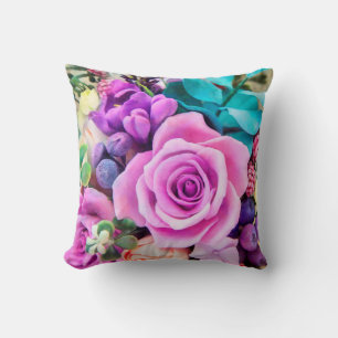 Romantische rozen bloemen tuin kussen