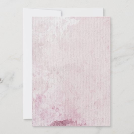 Romantische rozen Bloemen Verjaardag Uitnodiging K (Achterkant)