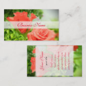 Romantische Rozen bloemen Visitekaartje (Voorkant / Achterkant)