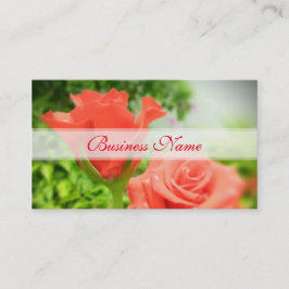 Romantische Rozen bloemen Visitekaartje