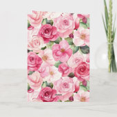 Romantische Rozen Bloemen Voor Eeuwige Liefde Kaart (Achterkant)