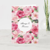 Romantische Rozen Bloemen Voor Eeuwige Liefde Kaart (Voorkant)
