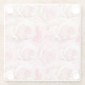 Romantische Rozen Bloemen Vrijgezellenfeest Glazen Onderzetter (Achterkant)