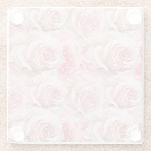 Romantische Rozen Bloemen Vrijgezellenfeest Glazen Onderzetter (Achterkant)