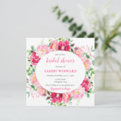 Romantische Rozen Bloemen Vrijgezellenfeest Kaart (Staand voorkant)