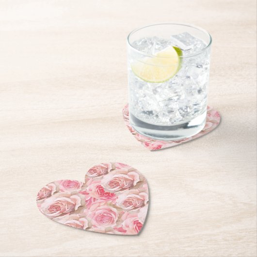 Romantische Rozen Bloemen Vrijgezellenfeest Kartonnen Onderzetters (Insitu)