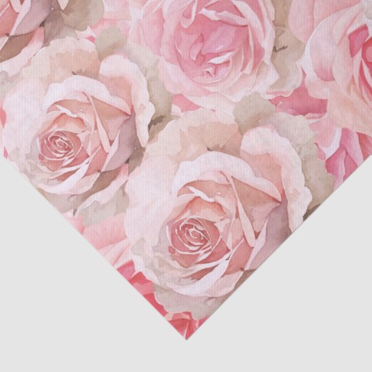 Romantische Rozen Bloemen Vrijgezellenfeest Tissuepapier (Detail)