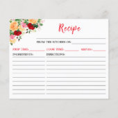 Romantische Rozen Bloemenrecept Kaart (Voorkant)
