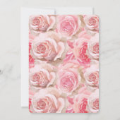 Romantische Rozen Bloemenverjaardag Kaart (Achterkant)