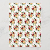 Romantische Rozen BloemRomantisch Rode en Oranje B Menu (Achterkant)