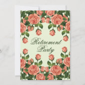 Romantische Rozen Botanische Pensioen Partij Kaart (Achterkant)