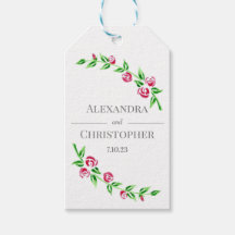 Romantische Rozen Bruiloft Favor Tag