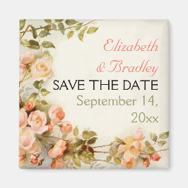  romantische rozen bruiloft Save the Date Magneet