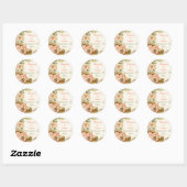  romantische rozen bruiloft Save the Date Ronde Sticker (Vel)