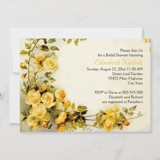  romantische rozen bruiloft vrijgezellenfeest kaart (Voorkant)