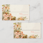  romantische rozen bruiloft zitplaats kaart plaatskaartje (Voorkant / Achterkant)