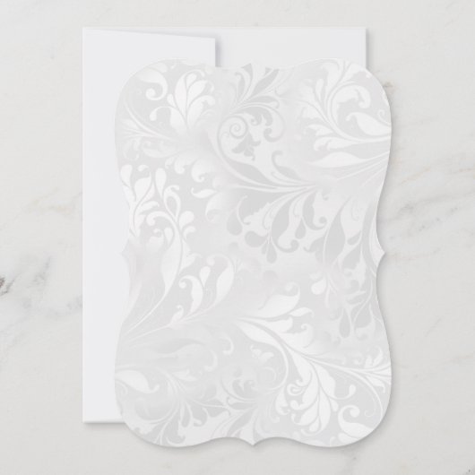 Romantische Rozen & Damask Verjaardagsfeestje Kaart (Achterkant)