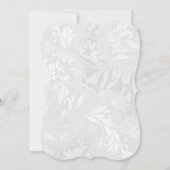 Romantische Rozen & Damast Herdenkingspartij Kaart (Achterkant)