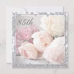 Romantische Rozen & Diamanten 85ste Verjaardagsfee Kaart