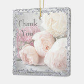 Romantische Rozen & Diamanten Dank Je Keramisch Ornament (Links)