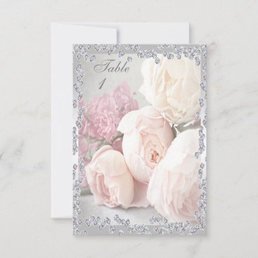 Romantische Rozen & Diamanten Kaart (Voorkant)