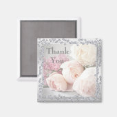 Romantische Rozen & Diamonds Dank u Magneet (Voorkant / Achterkant)