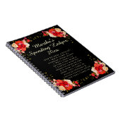 Romantische Rozen die Ledger Begroting Beginnend Notitieboek (Rechterzijde)