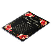 Romantische Rozen die Ledger Begroting Beginnend Notitieboek (Linkerzijde)