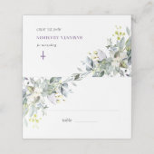 Romantische Rozen | Dusty Pink Wedding Place Card Plaatskaartje (Buitenkant ongevouwen)