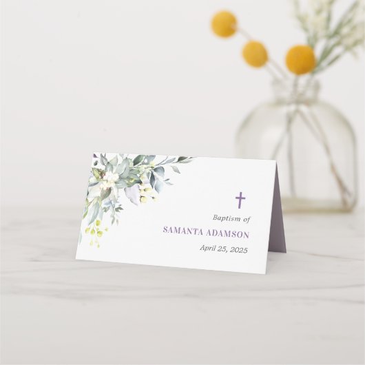 Romantische Rozen | Dusty Pink Wedding Place Card Plaatskaartje (Achterkant)