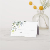 Romantische Rozen | Dusty Pink Wedding Place Card Plaatskaartje (Voorkant)