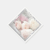 Romantische Rozen en diamanten 100ste verjaardag S Servetten (Hoek)