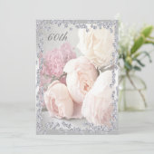 Romantische Rozen en diamanten 60e verjaardag Kaart (Staand voorkant)