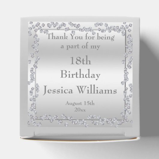 Romantische Rozen en diamanten Bedankdoosjes (Bovenkant)