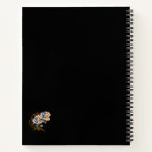 Romantische rozen en draden met bewerkbare naam notitieboek (Achterkant)