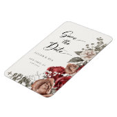 Romantische Rozen en Eucalyptus Sla de datum op Magneet (Linkerzijde)