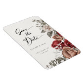 Romantische Rozen en Eucalyptus Sla de datum op Magneet (Rechterzijde)