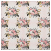Romantische rozen en geometrisch ontwerp stof (Swatch)