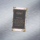 Romantische  rozen en geometrisch ontwerp visitekaartje magneet (Voorbeeld)