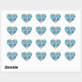 Romantische rozen en vonken bedankcadeau hart sticker (Vel)