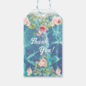 Romantische rozen en vonken dank je cadeaulabel (Achterkant)