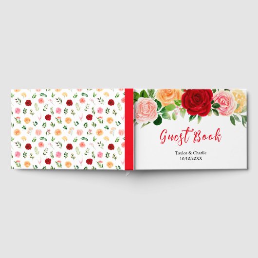 Romantische Rozen Floral Wedding Gastenboek (Volledig)