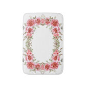 Romantische Rozen Frame Memory Foam Badmat (Voorkant Verticaal)