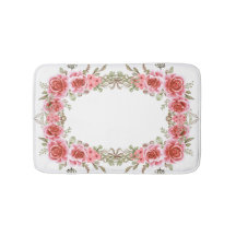 Romantische Rozen Frame Memory Foam Badmat