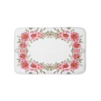 Romantische Rozen Frame Memory Foam Badmat