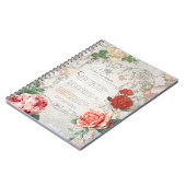 Romantische Rozen, gedicht en Filipijnse grens Notitieboek (Linkerzijde)