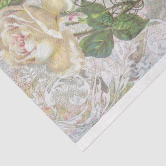 Romantische Rozen, gedicht en Filippijnse grens Tissuepapier (Detail)