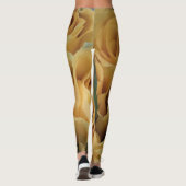 Romantische Rozen Gele goudbloemen Florale Legging (Achterkant)
